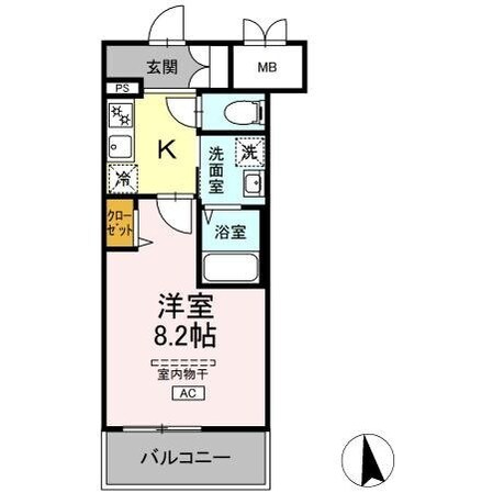 グランディオ医大前の物件間取画像